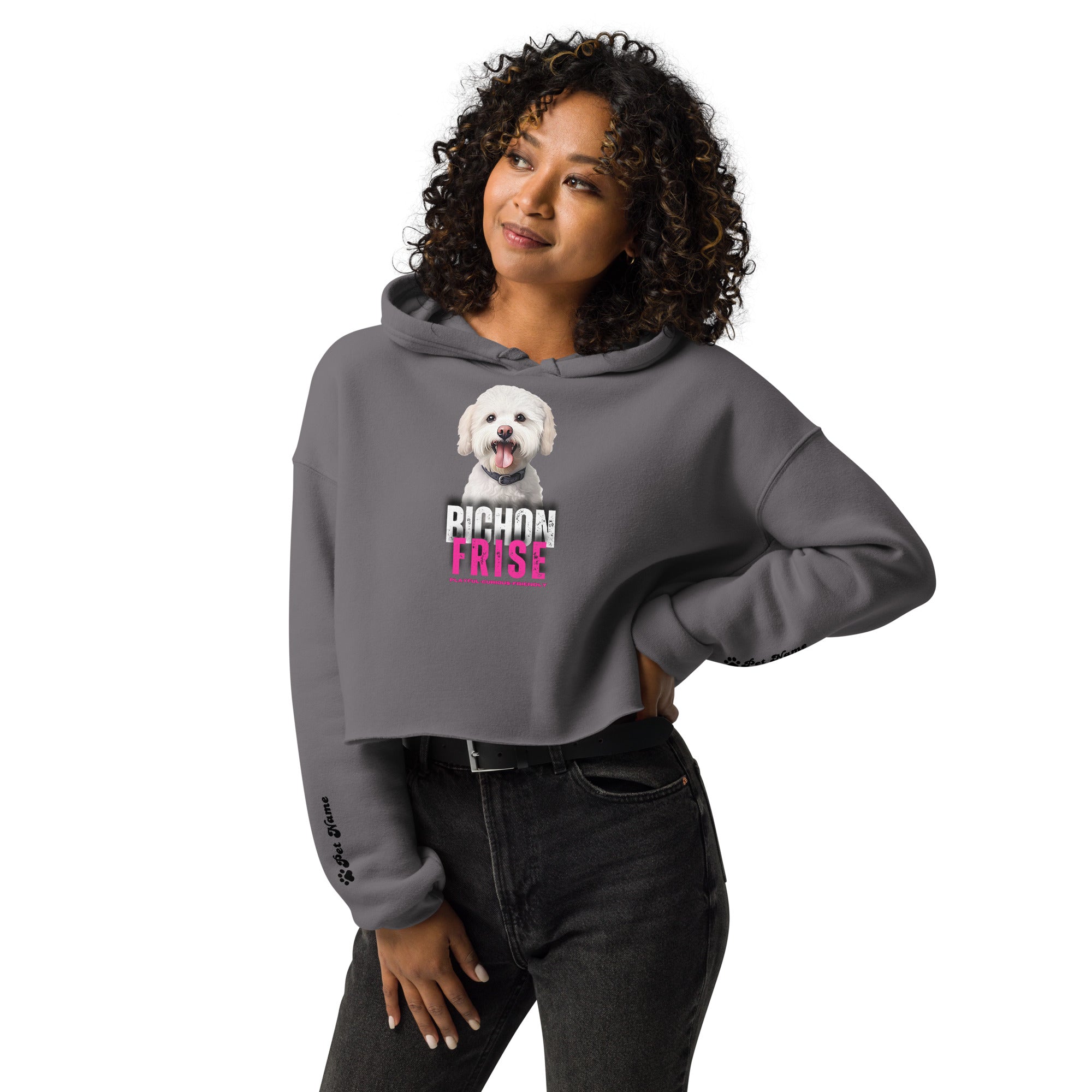 Bichon Frise Crop Hoodie