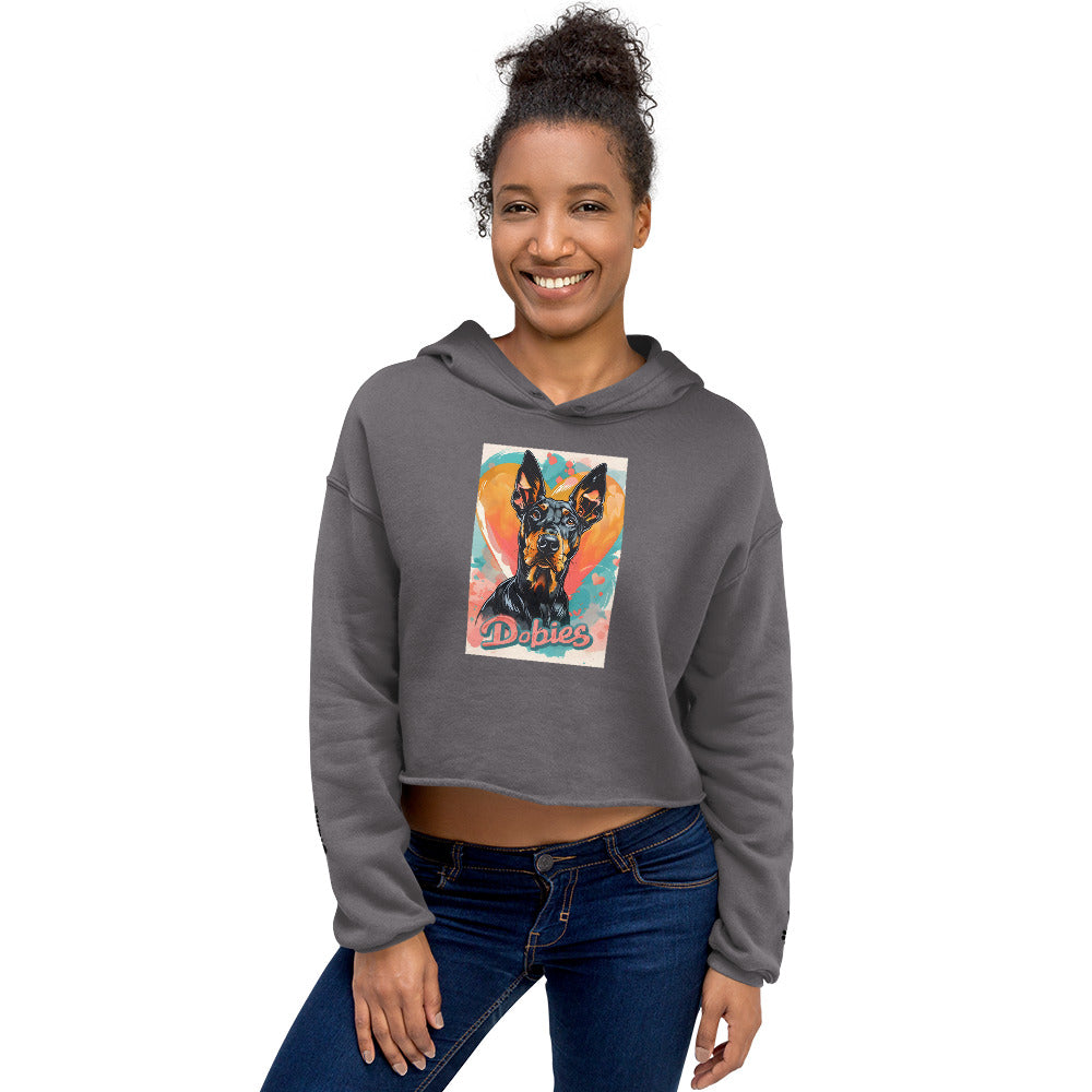 Doberman Pinscher Crop Hoodie