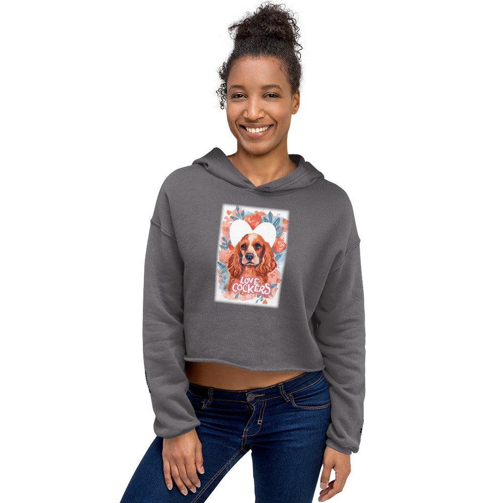 English Cocker Spaniel Crop Hoodie