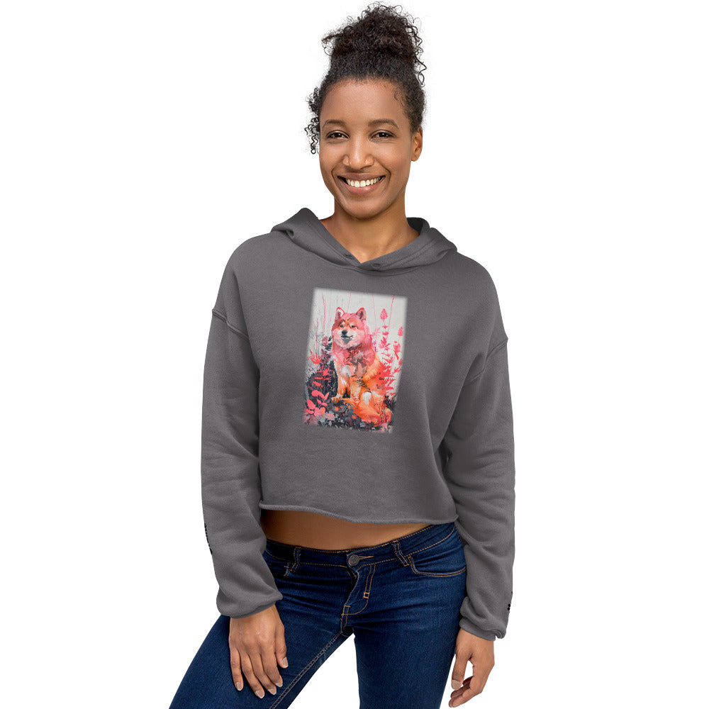 Finnish Spitz Crop Hoodie