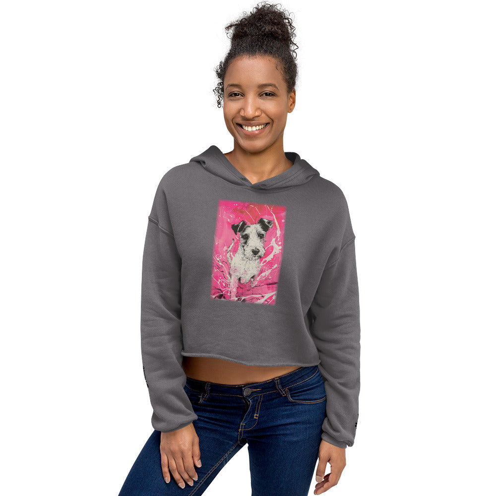 Fox Terrier-Wire Crop Hoodie