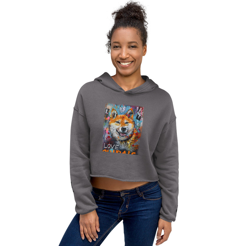 Shiba Inu Crop Hoodie