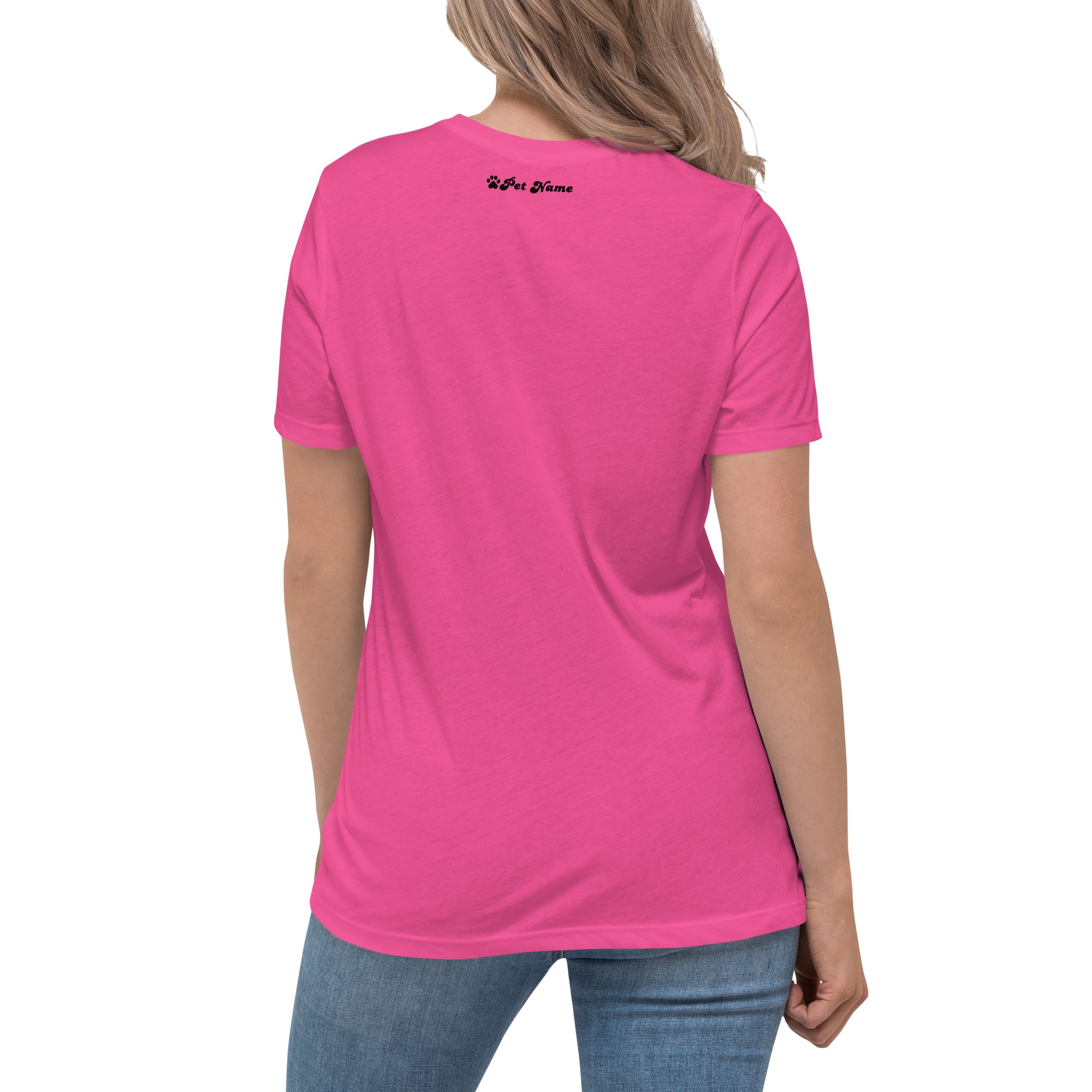 Beagle Pink Zen Love 3F Women's Relaxed T-Shirt