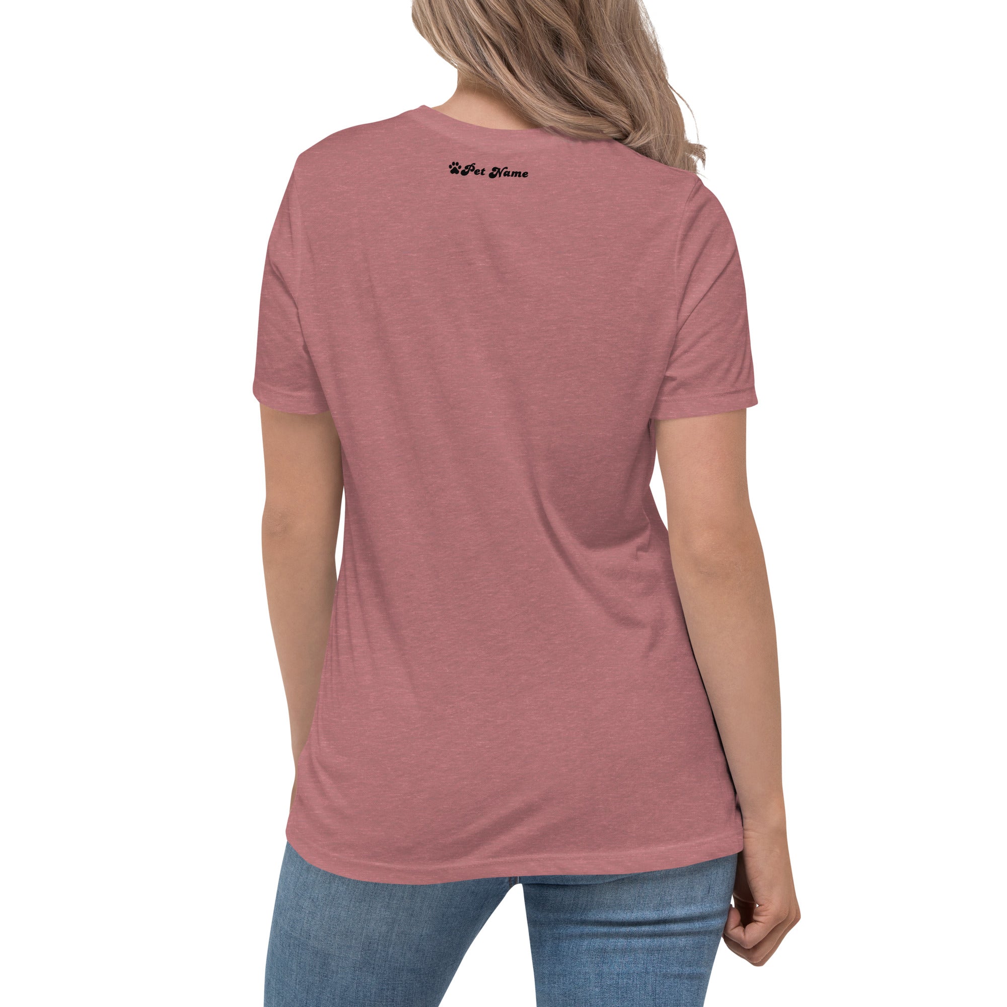 Beagle Pink Zen Love 3F Women's Relaxed T-Shirt