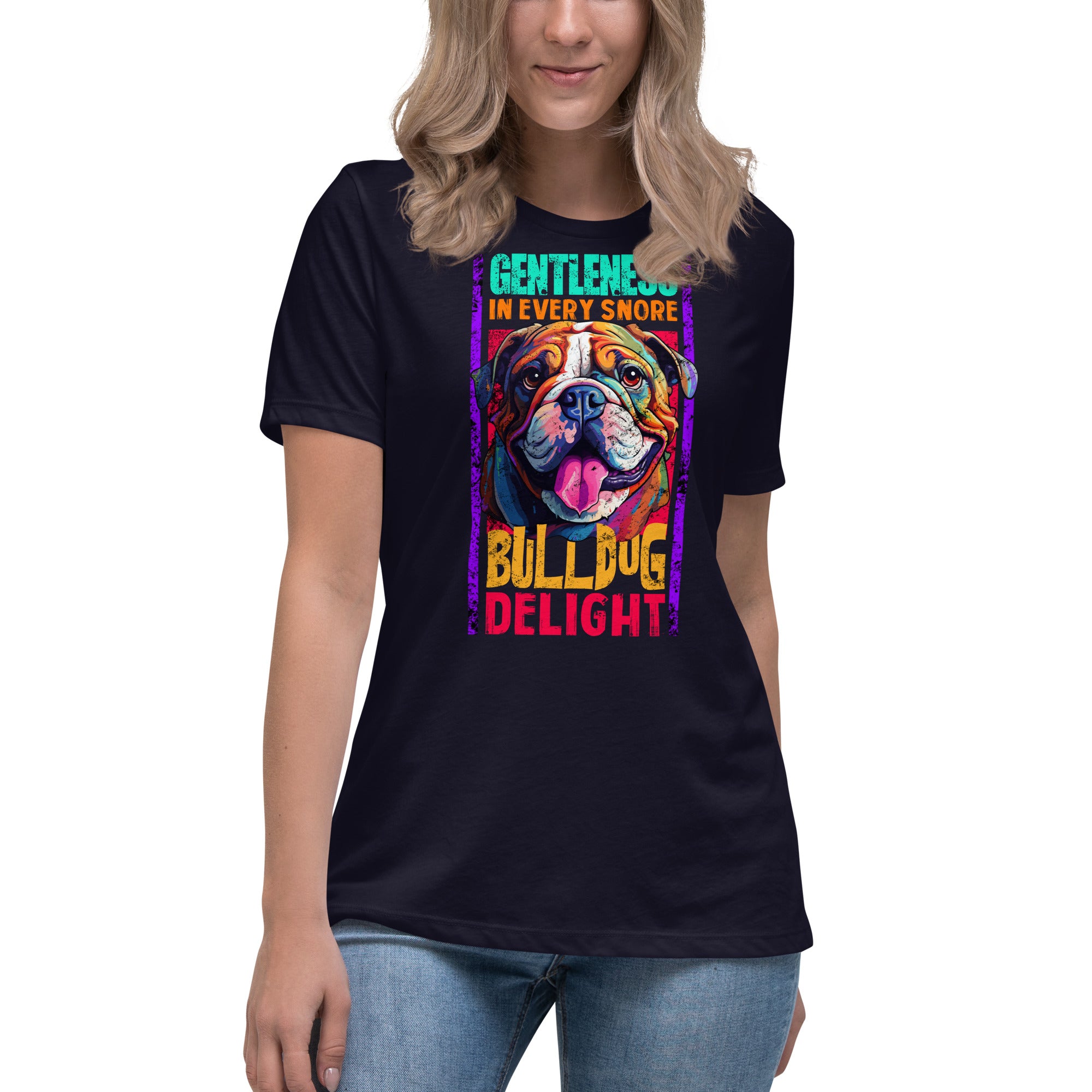 English Bulldog Women's Relaxed T-Shirt