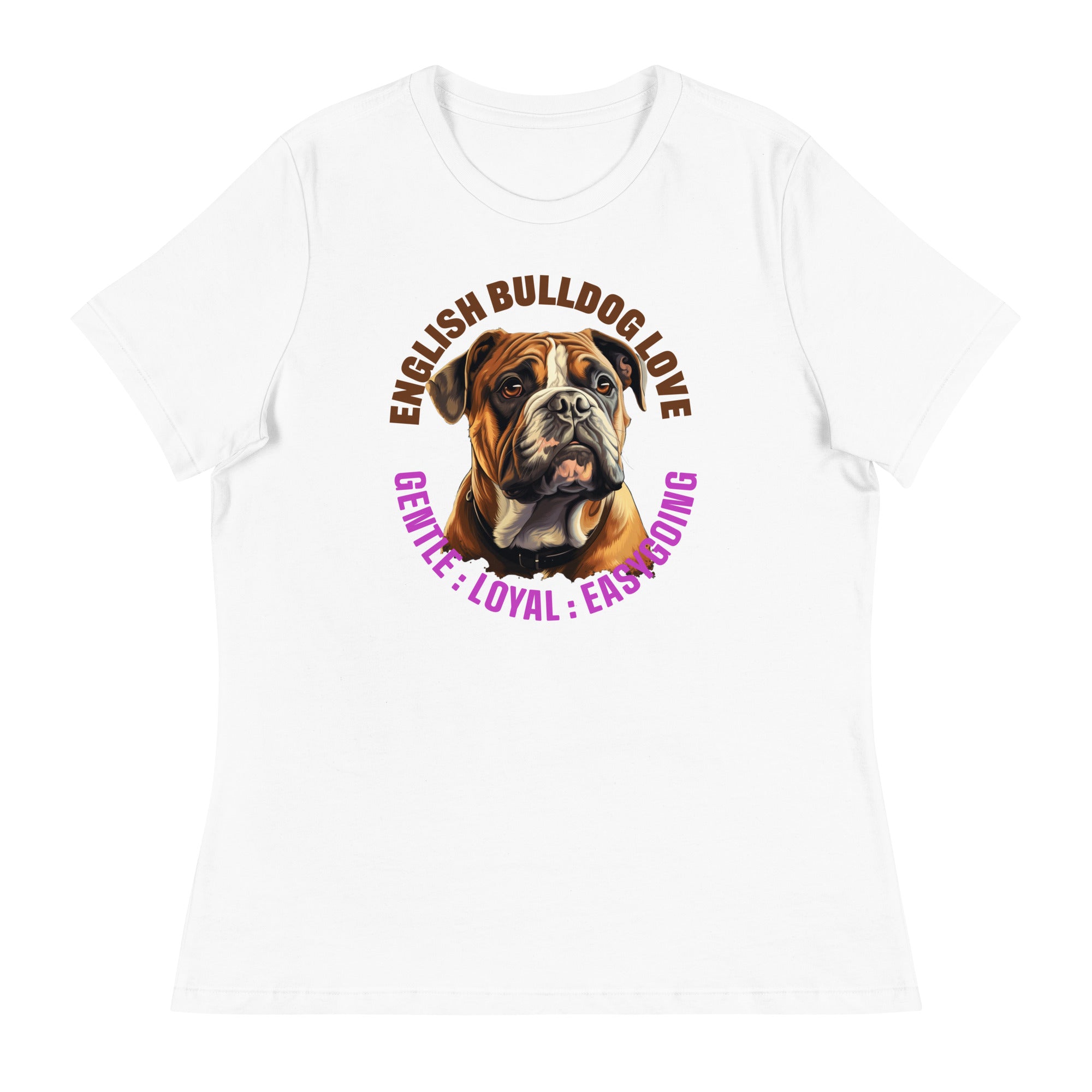 English Bulldog Women's Relaxed T-Shirt