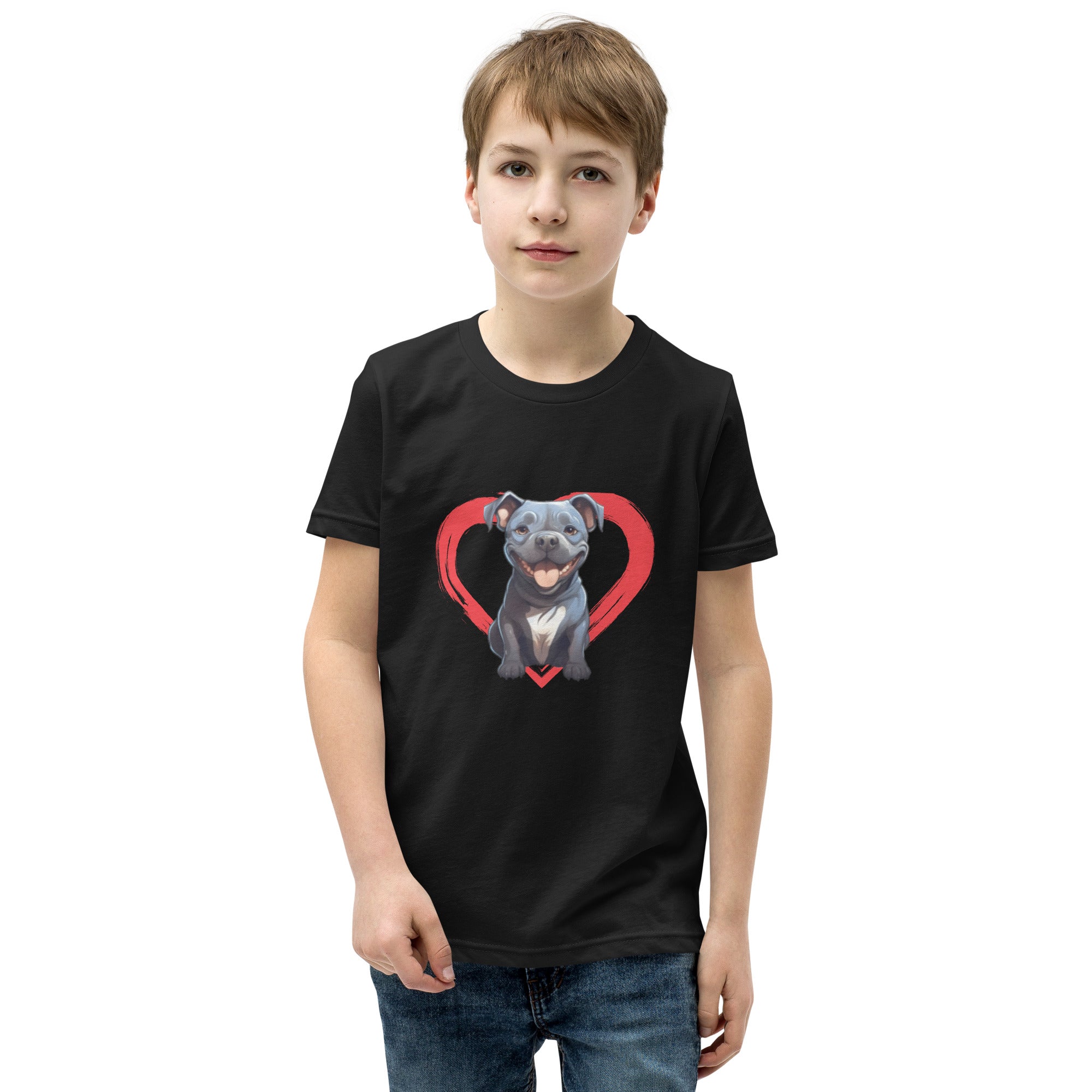 Staffordshire-Bull-Terrier Youth Short Sleeve T-Shirt