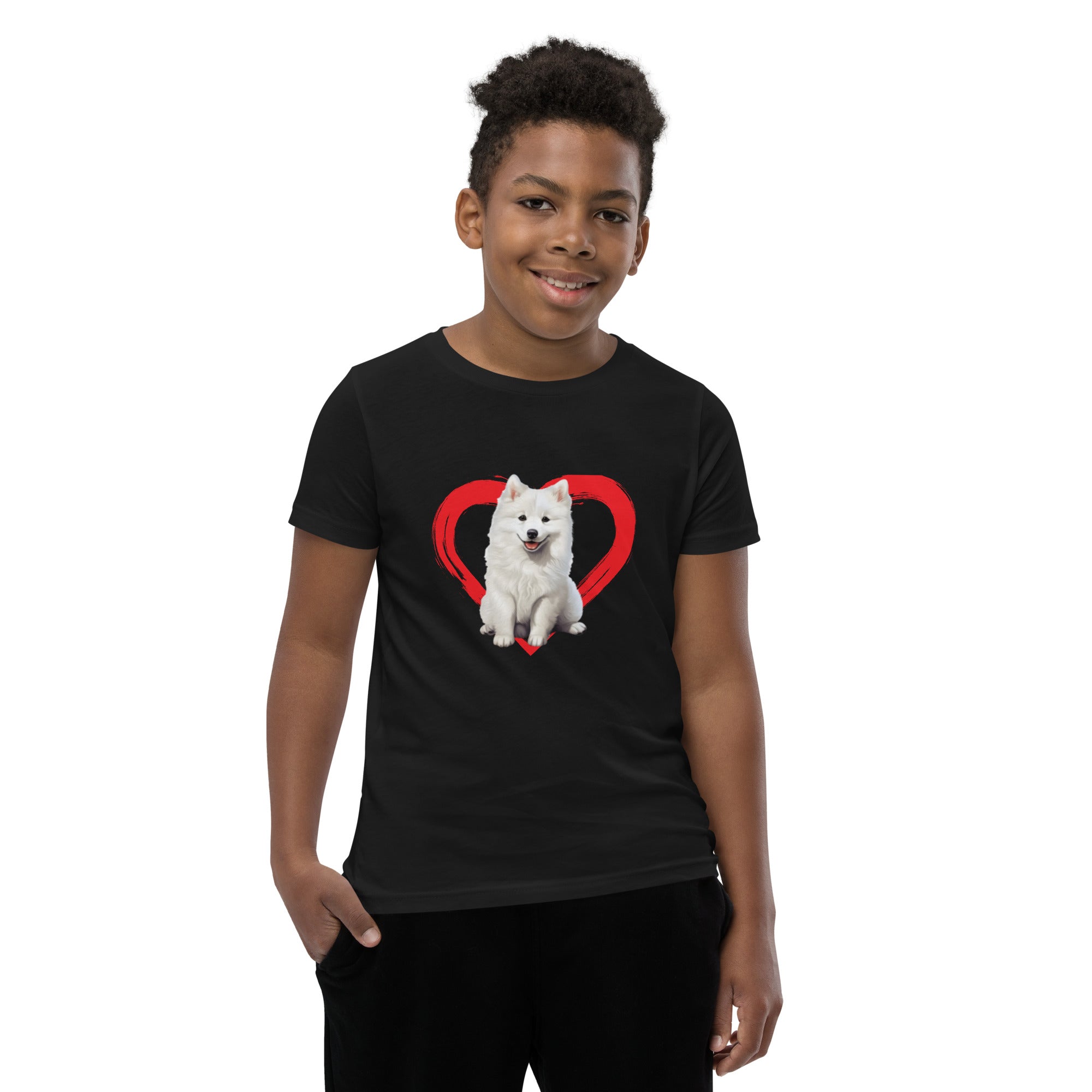 Amarican-Eskimo-Dog Youth Short Sleeve T-Shirt